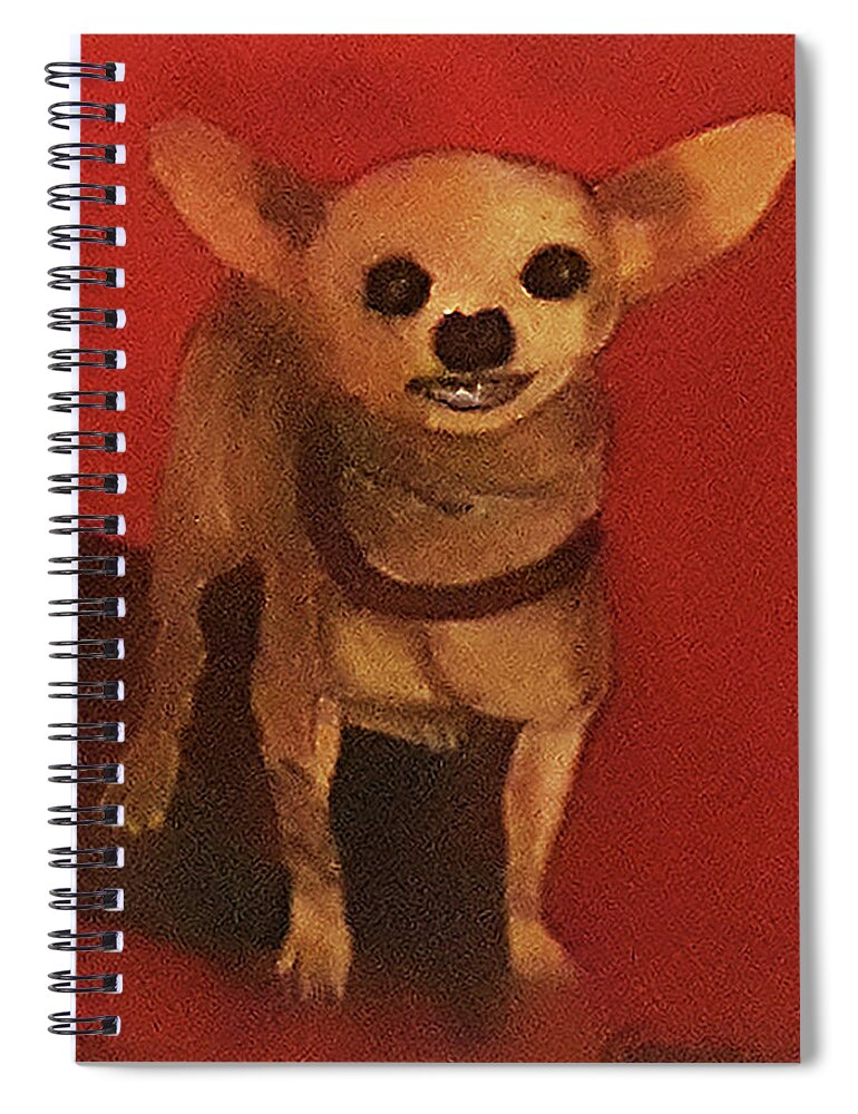 Pets Spiral Notebook featuring the painting Smiley by Gabby Tary