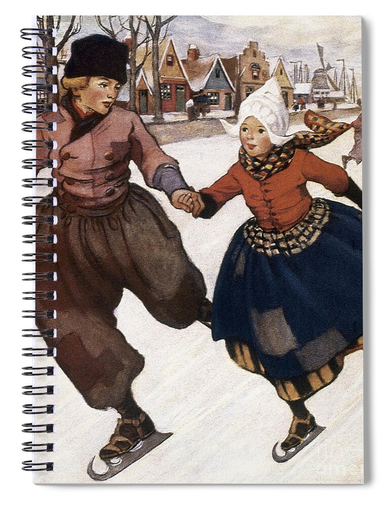Aod Spiral Notebook featuring the photograph Smith: Silver Skates by Granger