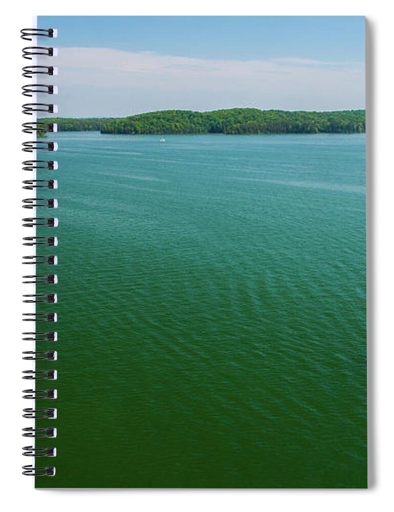 Sailboat Spiral Notebook featuring the photograph SML Sailing3 by Star City SkyCams