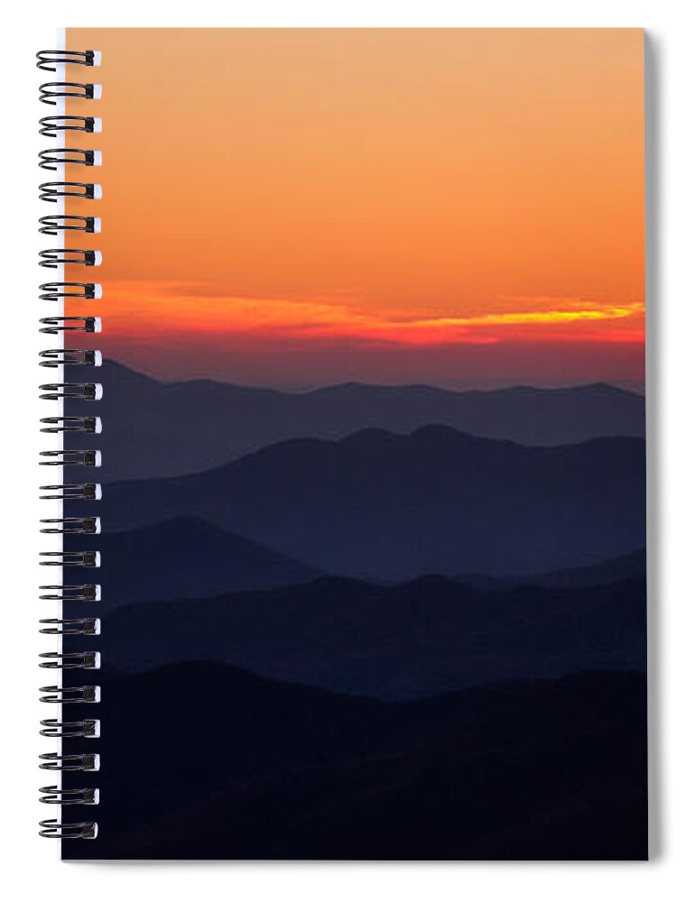 Appalachia Spiral Notebook featuring the photograph Smoky Mountain Sunset by Lana Trussell