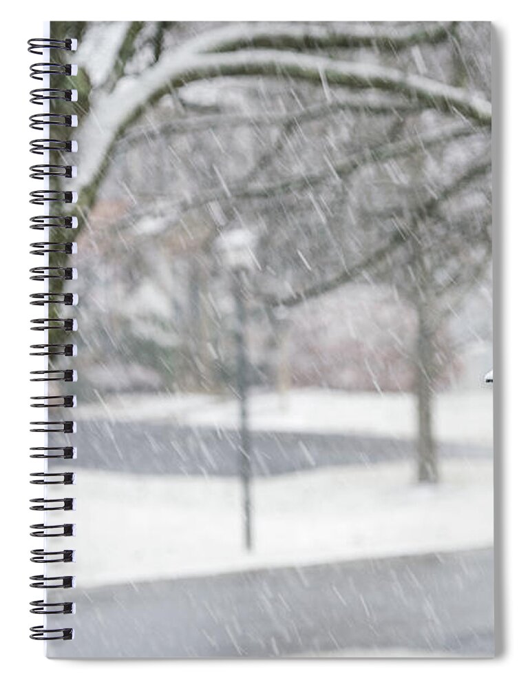 Winter Spiral Notebook featuring the photograph Snow cometh by Izet Kapetanovic