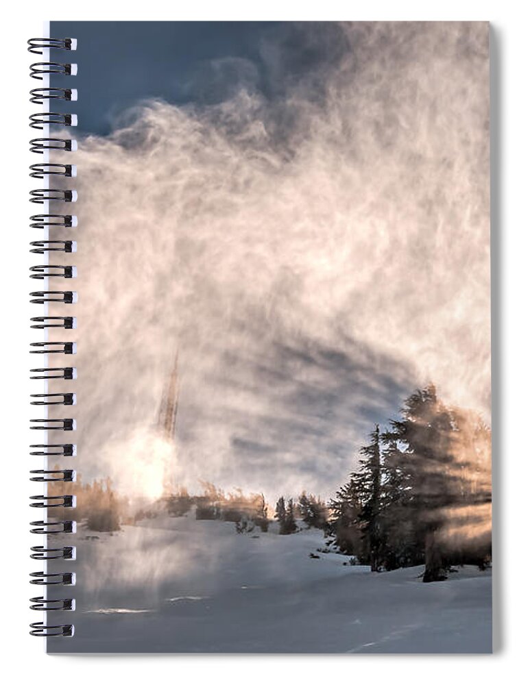Activity Spiral Notebook featuring the photograph Snow Flume by Maria Coulson