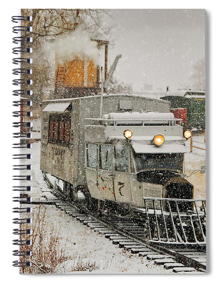 Steam Train Photographs Spiral Notebook featuring the photograph Snow Goose by Ken Smith