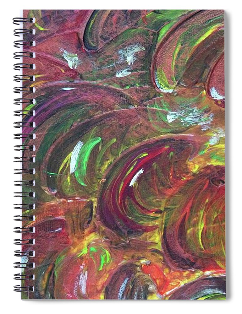 Snow In Autumn Spiral Notebook featuring the painting Snow in Autumn by Sarahleah Hankes