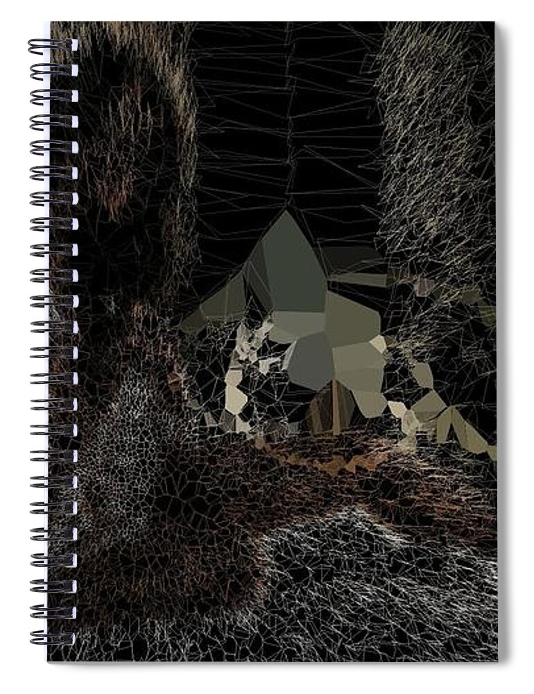 Vorotrans Spiral Notebook featuring the digital art Snow Leopard Princess by Stephane Poirier