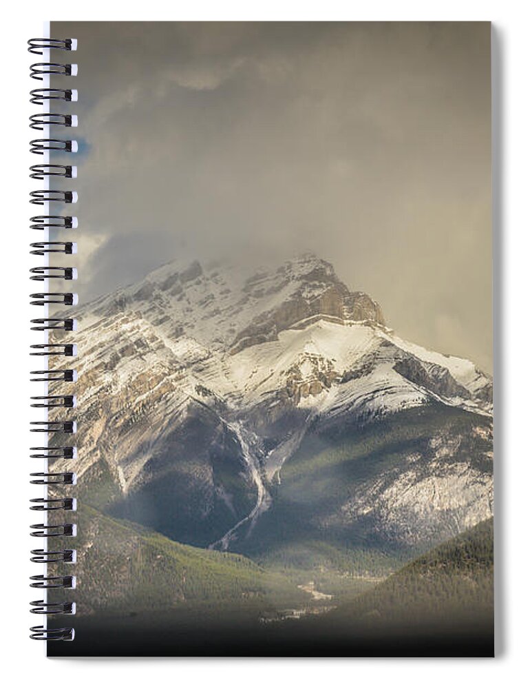  Spiral Notebook featuring the photograph Snow on the mountain by Bill Howard