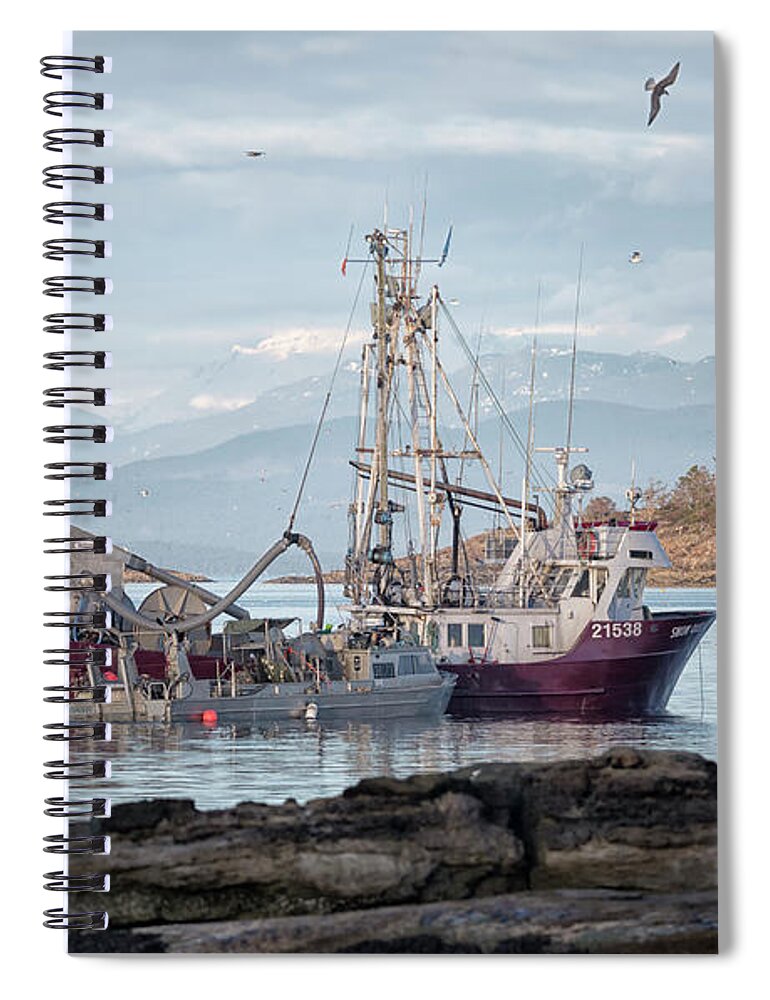 Fishing Boats Spiral Notebook featuring the photograph Snow Queen by Randy Hall
