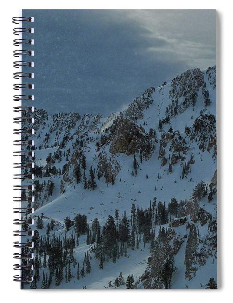 Snowbasin Ski Area As A Snow Globe Spiral Notebook featuring the photograph Snowbasin Ski Area as a Snow Globe by Raymond Salani III