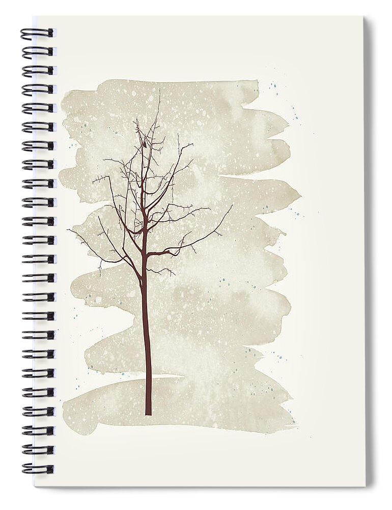 Holiday Cards Spiral Notebook featuring the painting Snowflakes Swirl by Kandy Hurley