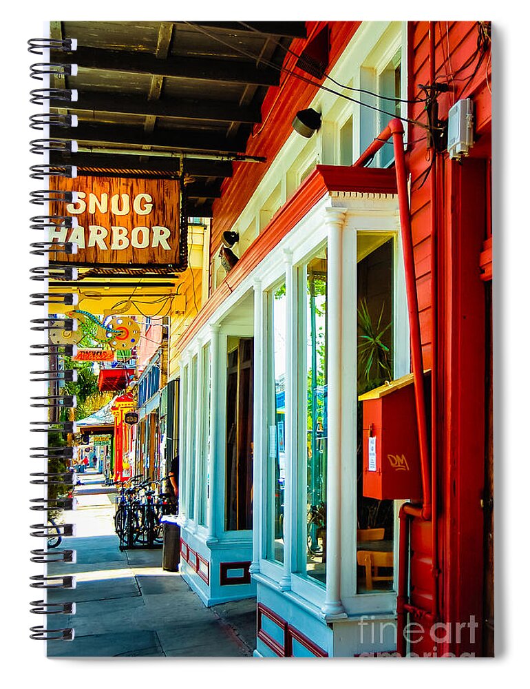 Snug Spiral Notebook featuring the photograph Snug Harbor Jazz Bistro- NOLA by Kathleen K Parker