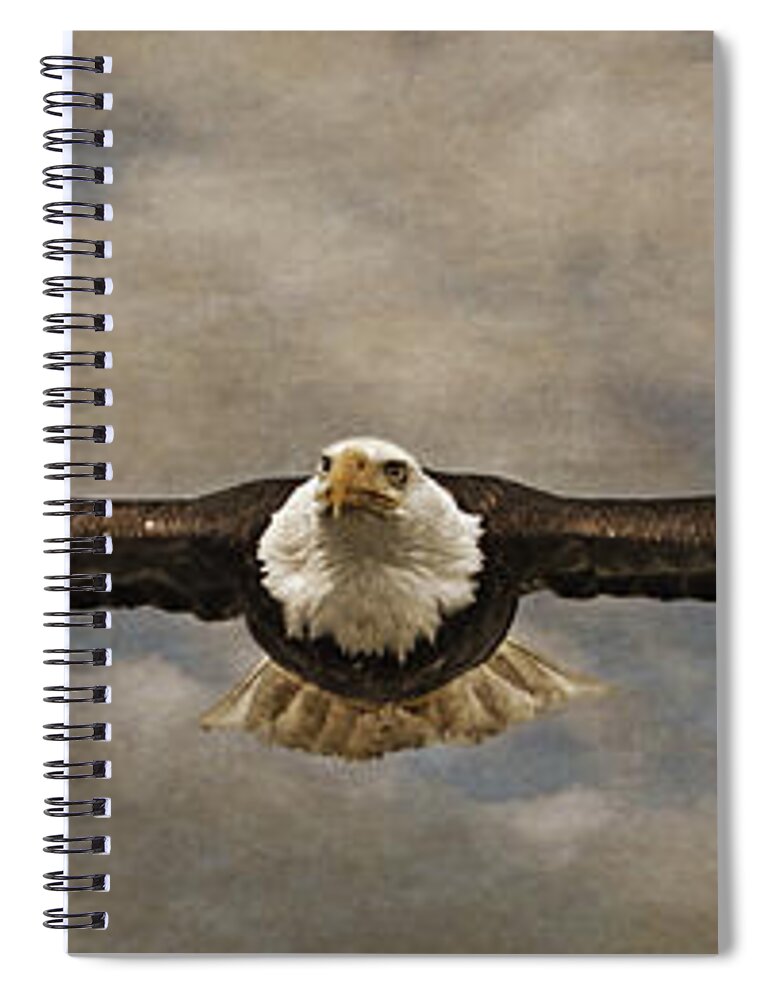 Soaring Spiral Notebook featuring the photograph Soaring by Wes and Dotty Weber