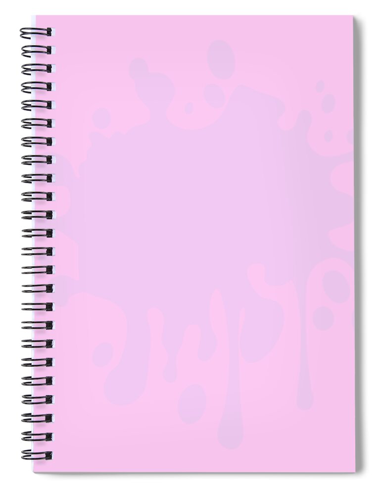 Solid Colors Spiral Notebook featuring the digital art Soft Pink Color Decor by Garaga Designs