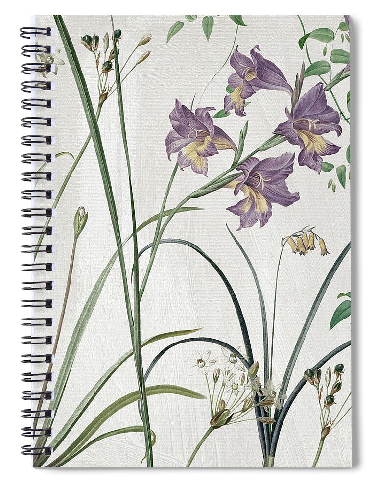 Purple Crocus Spiral Notebook featuring the painting Softly Purple Crocus by Mindy Sommers