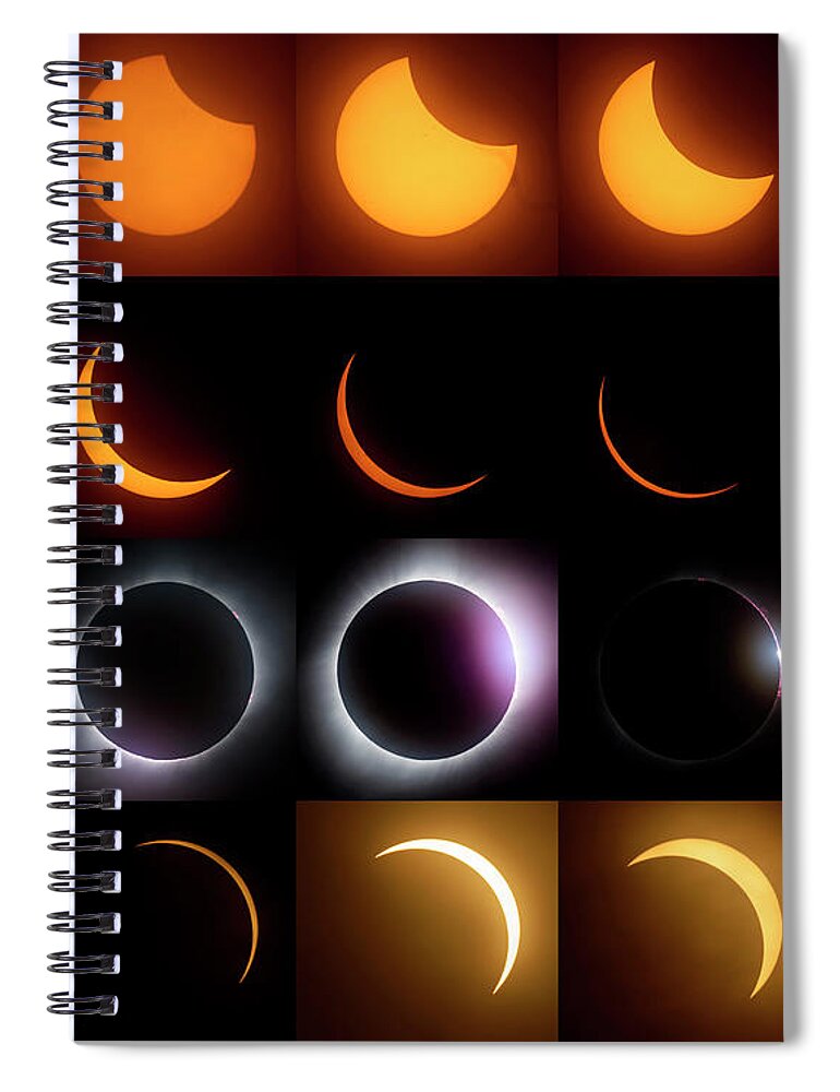 Solar Eclipse Spiral Notebook featuring the photograph Solar Eclipse - August 21 2017 by Art Whitton