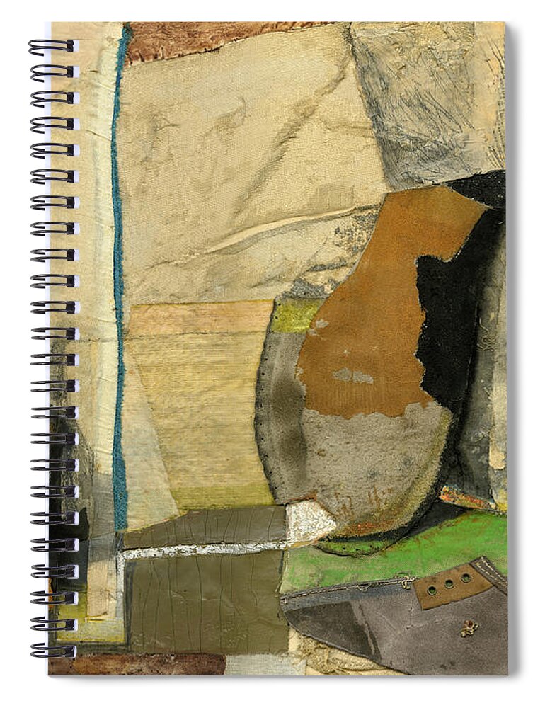 Collage Spiral Notebook featuring the painting Soled Out by Lynne Taetzsch