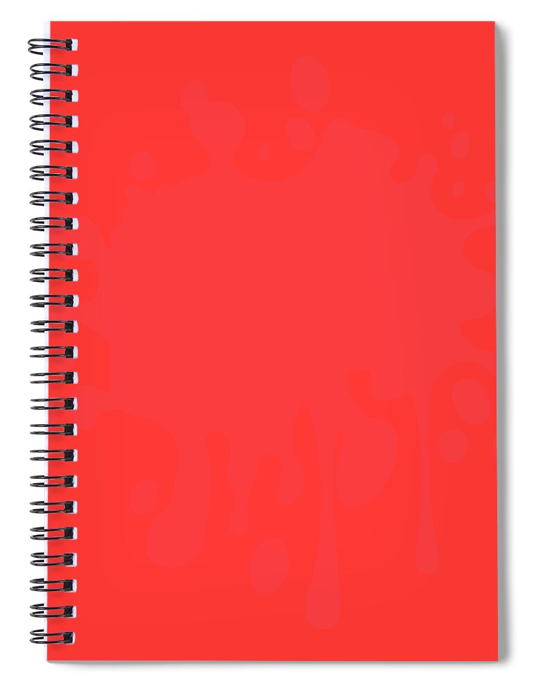 Solid Colors Spiral Notebook featuring the digital art Solid Coral Red Color by Garaga Designs