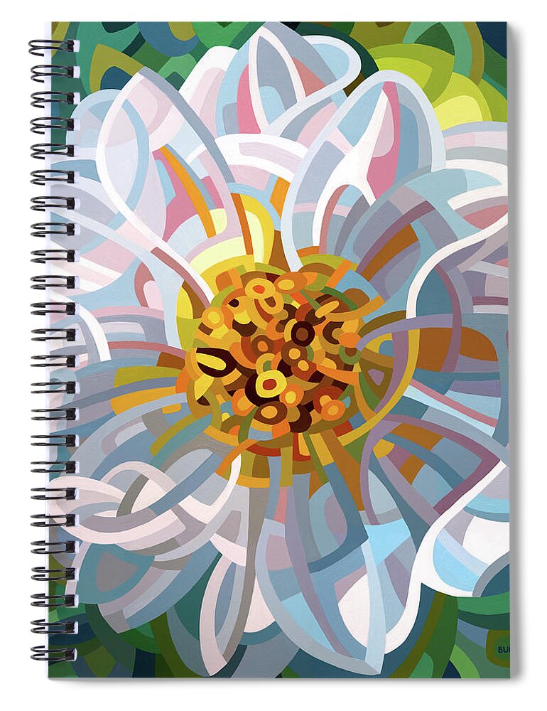 Fine Art Spiral Notebook featuring the painting Solitaire by Mandy Budan