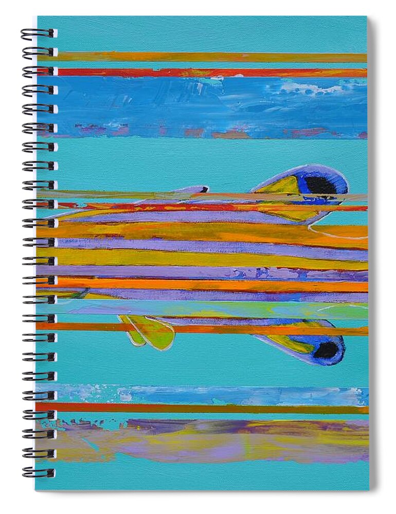 Liopropoma Rubre Spiral Notebook featuring the painting Something completely different by Eduard Meinema