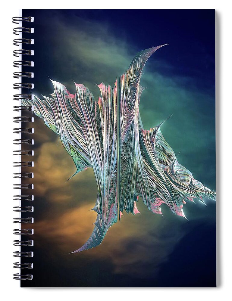 Sky Spiral Notebook featuring the digital art Something in the night sky by Lilia S