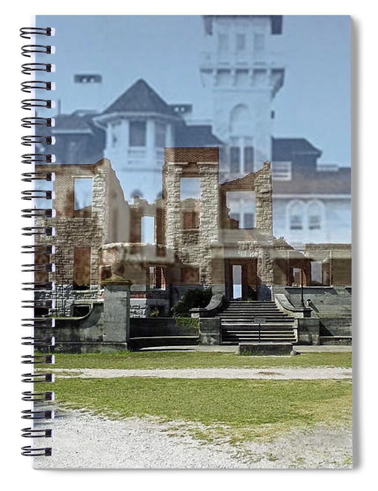 Ruin Spiral Notebook featuring the digital art Somewhere In Time II by D Hackett