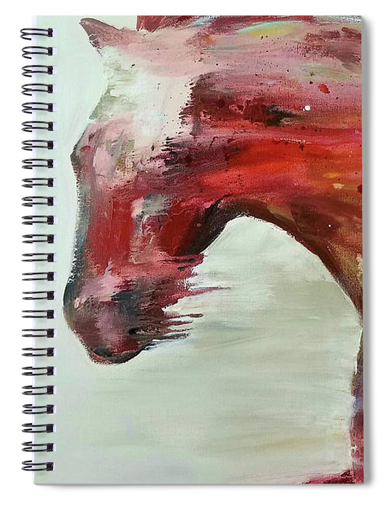 Horse Spiral Notebook featuring the painting Sonic Boom by Cher Devereaux