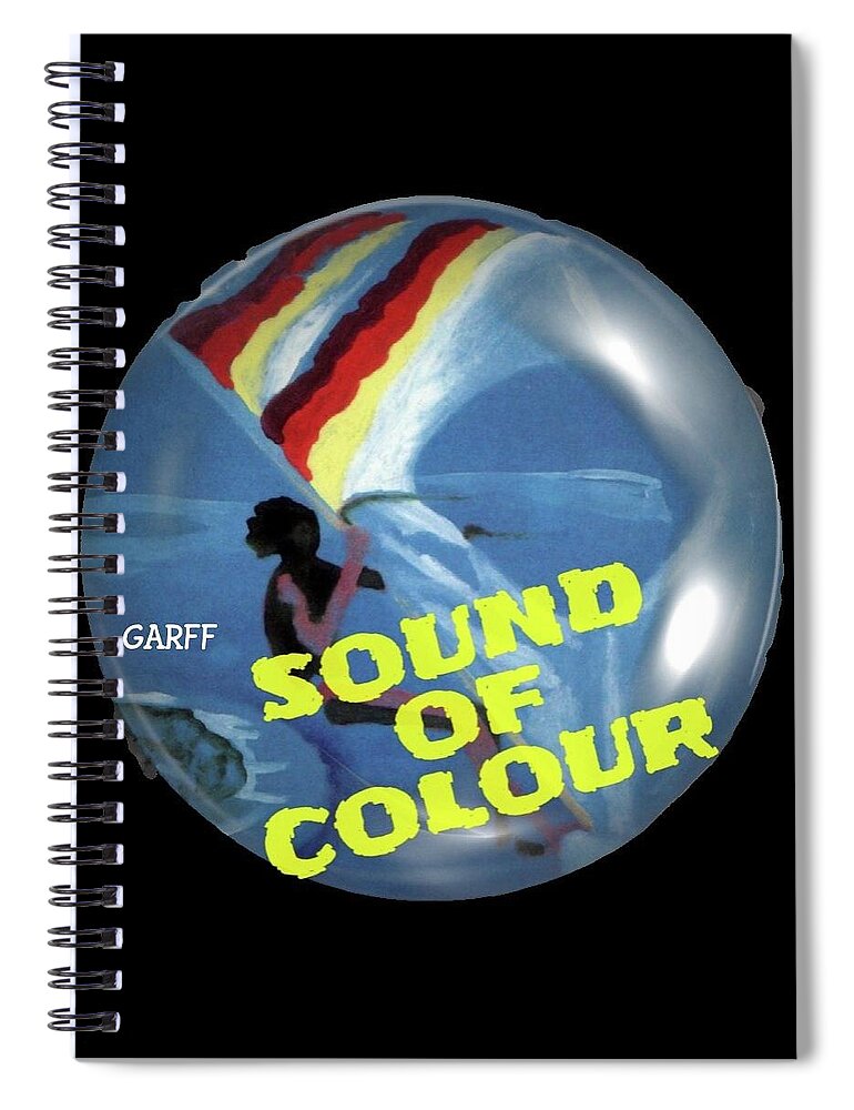 Hawaii Spiral Notebook featuring the digital art Sound Of Colour by Enrico Garff