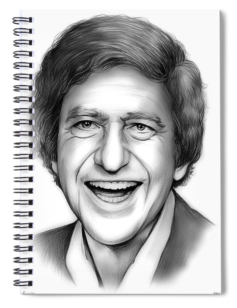Soupy Sales Spiral Notebook featuring the drawing Soupy Sales by Greg Joens
