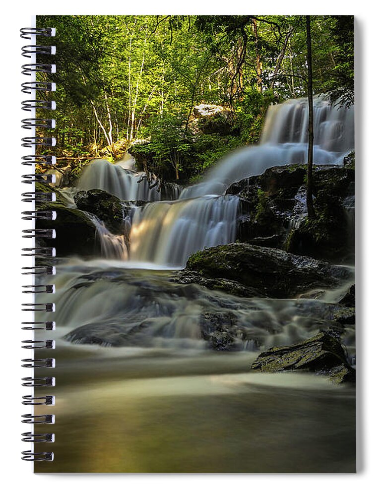 Garwin Fall Spiral Notebook featuring the photograph Southern New Hampshire Garwin Falls by Juergen Roth