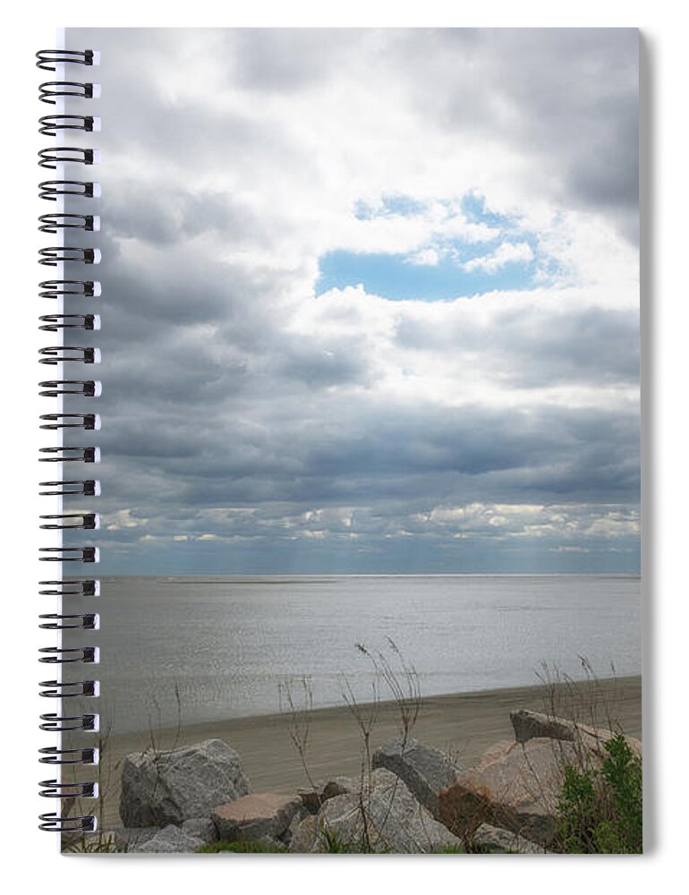 Breach Inlet Spiral Notebook featuring the photograph Southern Sunshine over Breach Inlet by Dale Powell
