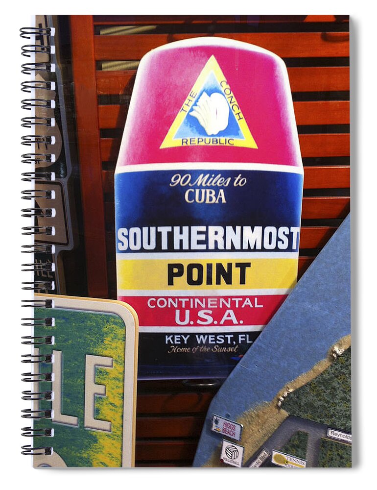 Karen Zuk Rosenblatt Art And Photography Spiral Notebook featuring the photograph Southernmost Point by Karen Zuk Rosenblatt
