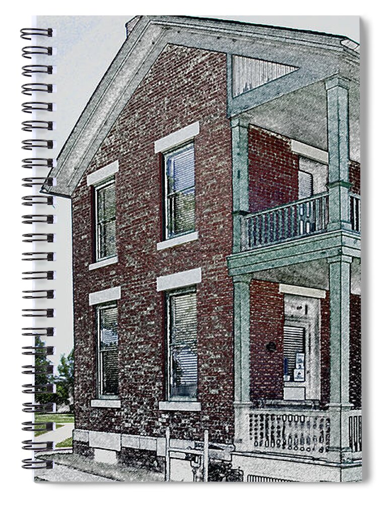 Lighthouse Spiral Notebook featuring the photograph Southport LightHouse Kenosha Wisconsin PA 01 by Thomas Woolworth