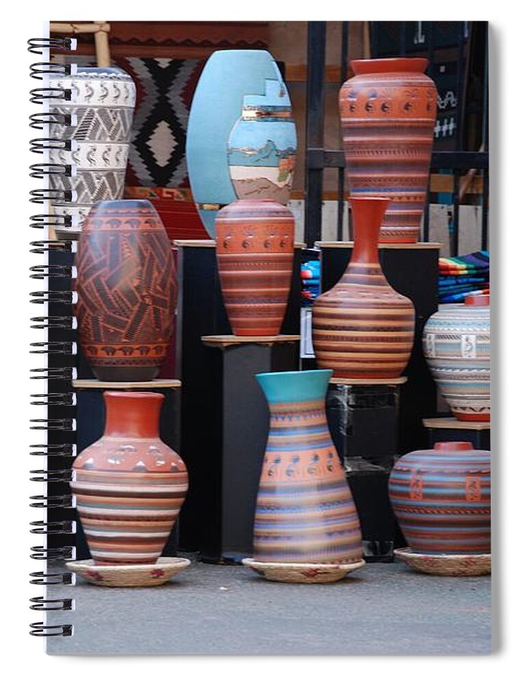 Southwestern Spiral Notebook featuring the photograph Southwestern Potery by Rob Hans
