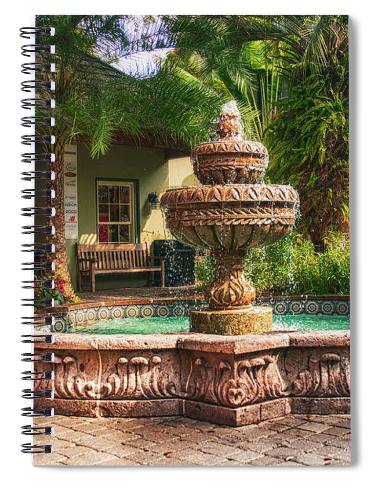 Fountain Spiral Notebook featuring the photograph Spanish Fountain by Mick Burkey