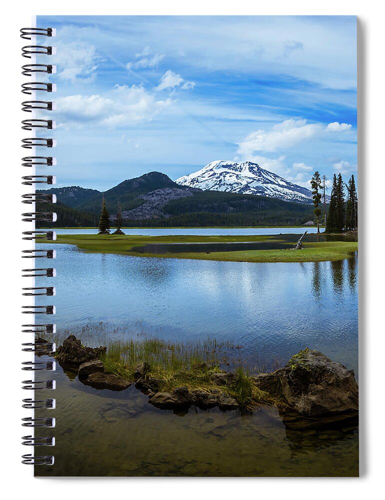 Oregon Spiral Notebook featuring the photograph Sparks Lake, Oregon by Steven Clark