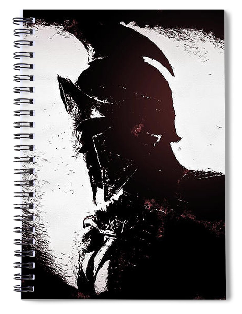 Spartan Warrior Spiral Notebook featuring the painting Spartan Hoplite - 18 by AM FineArtPrints