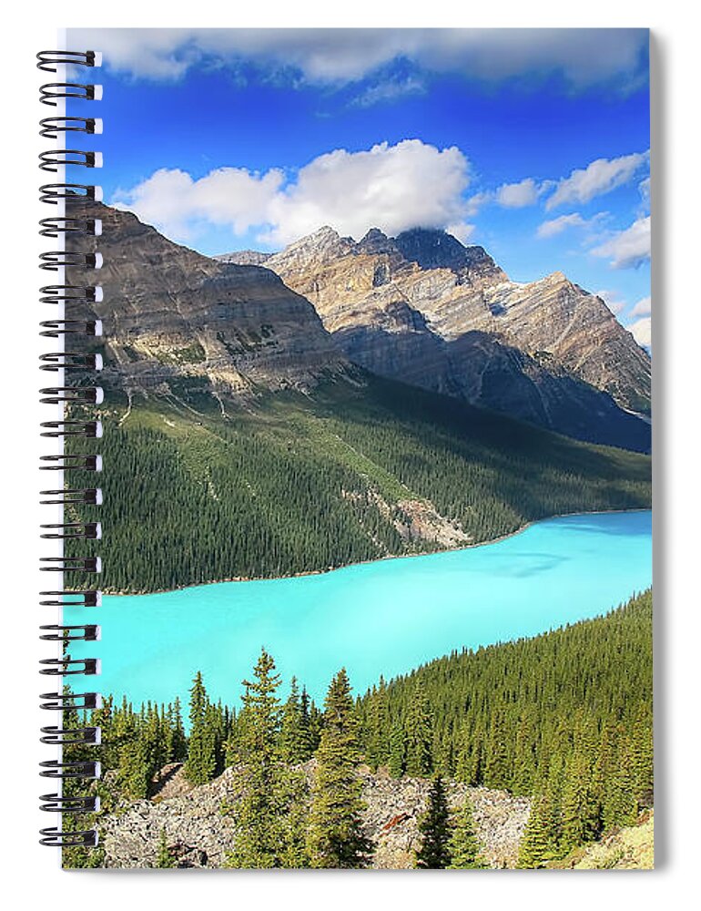 Peyto Lake Spiral Notebook featuring the photograph Spectacular Peyto Lake by Teresa Zieba