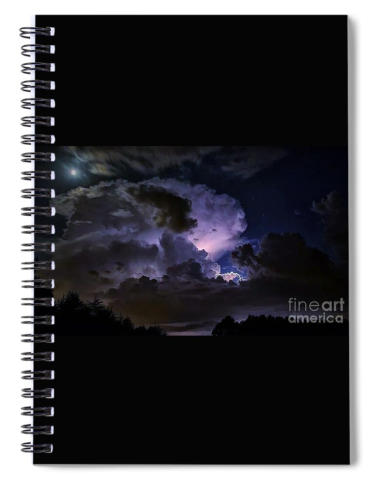 Spectacular Sky Spiral Notebook featuring the photograph Spectacular Sky Show by Angela J Wright