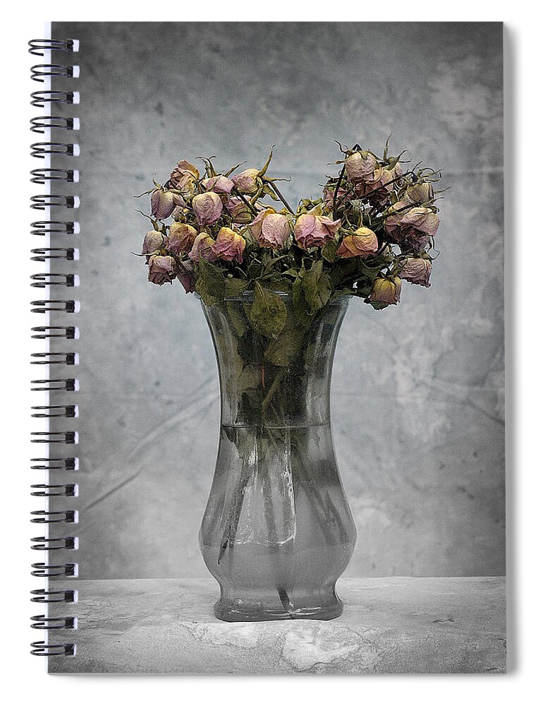 Roses Spiral Notebook featuring the photograph Spent by DArcy Evans