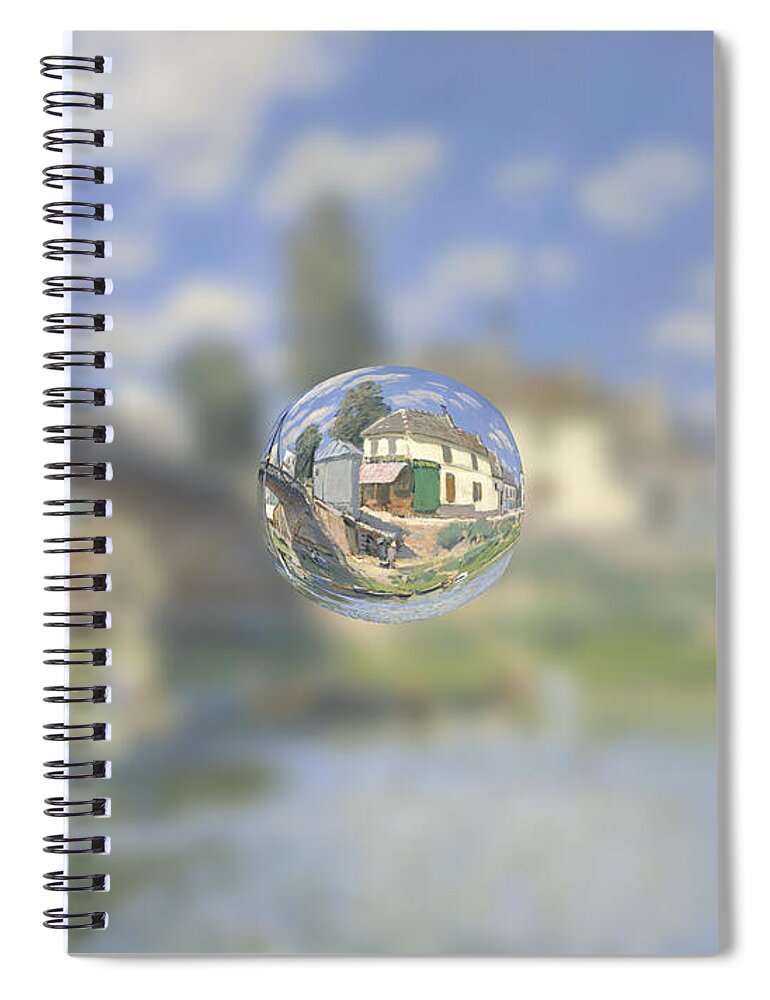 Abstract In The Living Room Spiral Notebook featuring the digital art Sphere 18 Sisley by David Bridburg