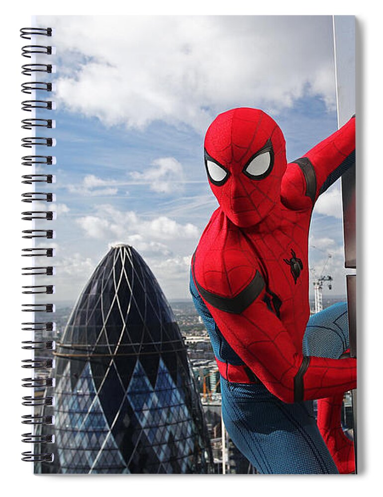 Spider-man Homecoming Spiral Notebook featuring the digital art Spider-Man Homecoming by Maye Loeser