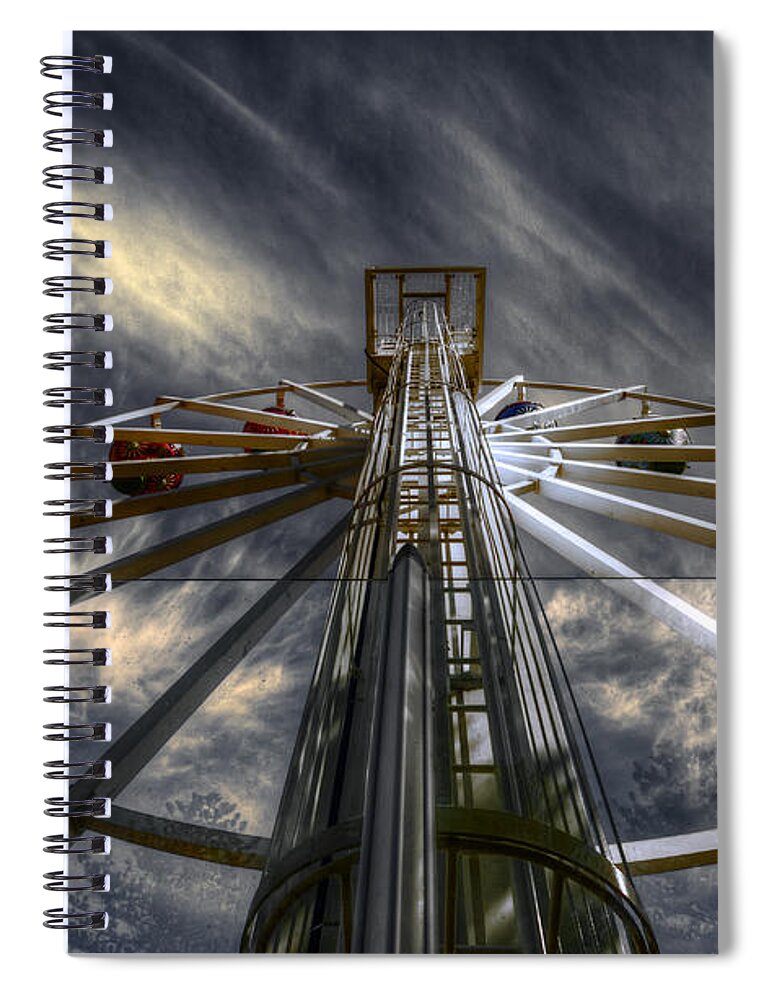 Amusement Spiral Notebook featuring the photograph Spinner by Wayne Sherriff