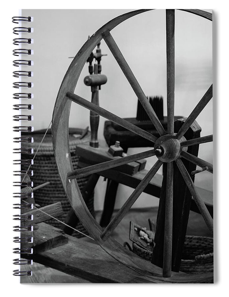Spinning Wheel Spiral Notebook featuring the photograph Spinning Wheel at Mount Vernon by Nicole Lloyd