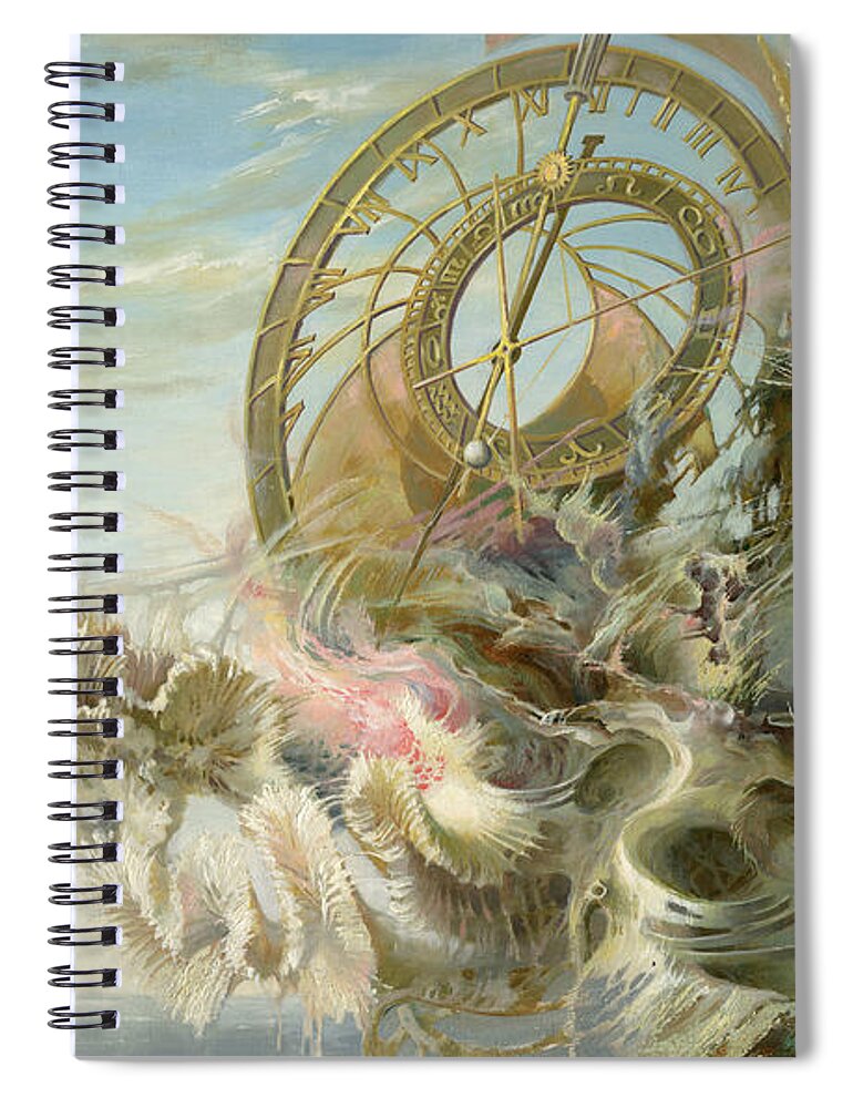 Sergey Gusarin Spiral Notebook featuring the painting Spiral of Time by Sergey Gusarin