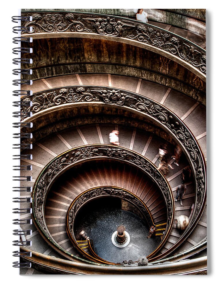 Spiral Staircase Spiral Notebook featuring the photograph Spiral Staircase No1 by Weston Westmoreland