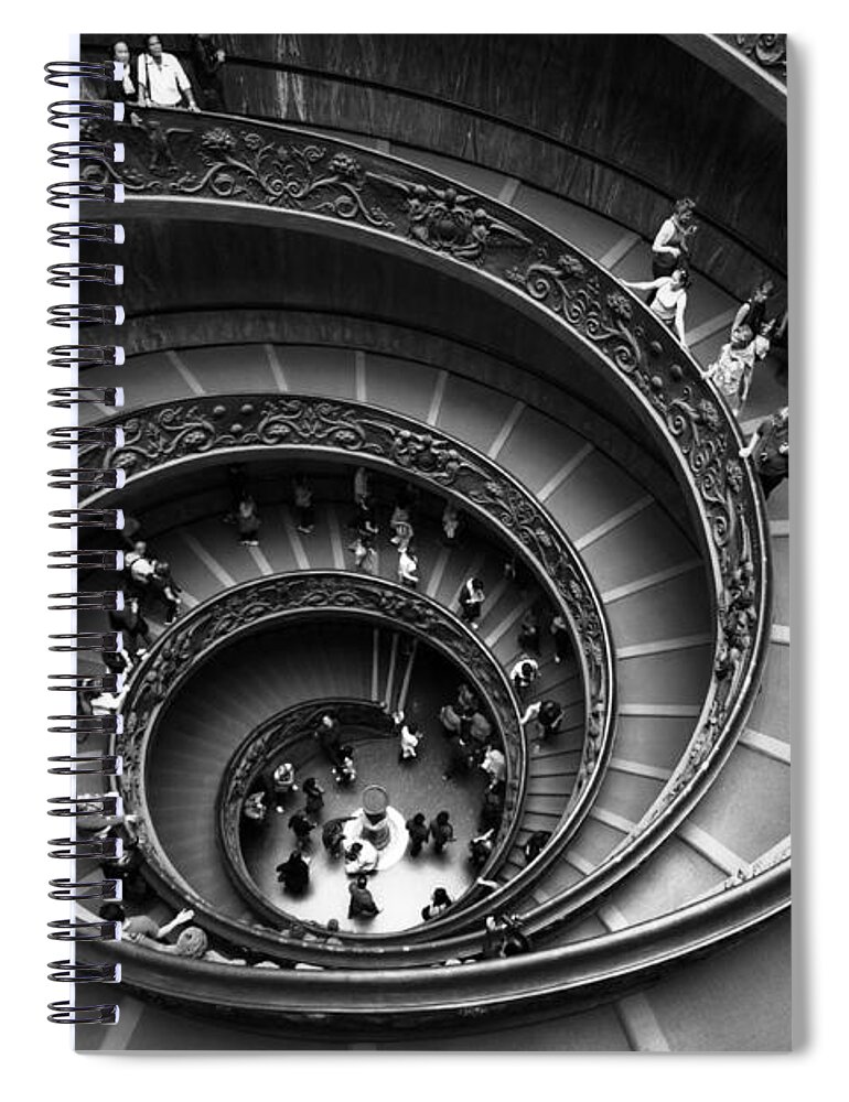 Rome People Spiral Notebook featuring the photograph Spiral Stairs Horizontal by Stefano Senise