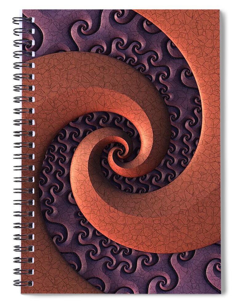 Spirals Spiral Notebook featuring the digital art Spiralicious by Lyle Hatch