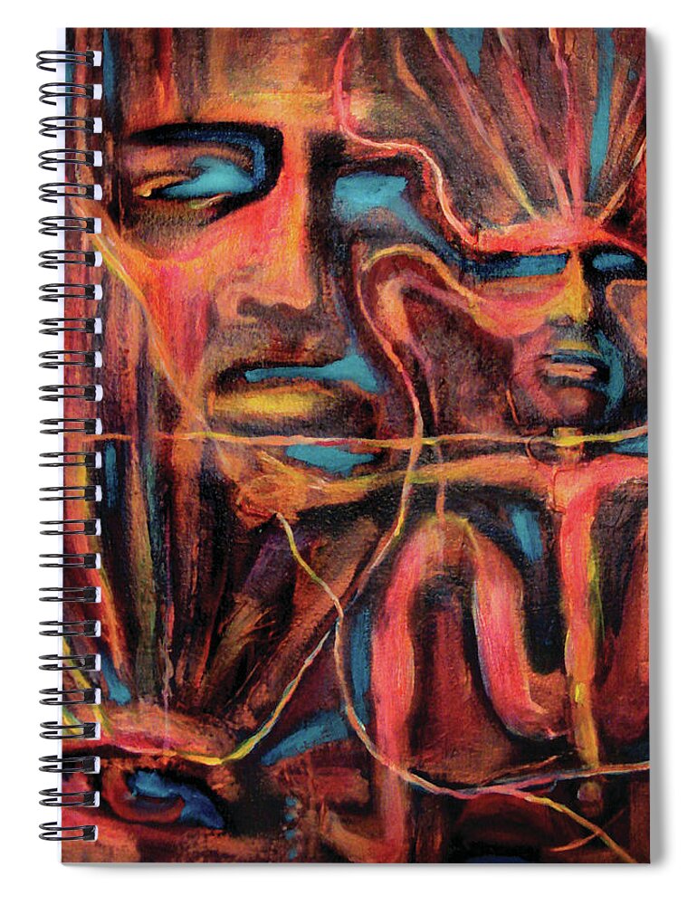 African American Spiral Notebook featuring the painting Spirit Guide 1 by Cora Marshall
