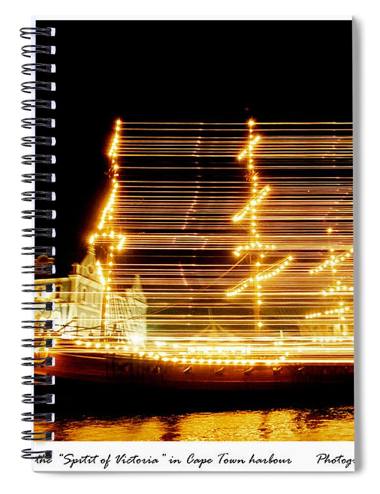 Boat Spiral Notebook featuring the digital art Spirit of Victoria by Vincent Franco