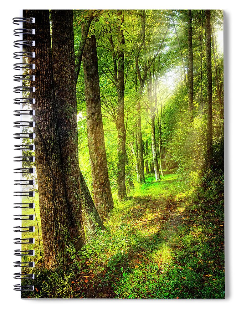 Appalachia Spiral Notebook featuring the photograph Spiritual Walk with Nature by Debra and Dave Vanderlaan