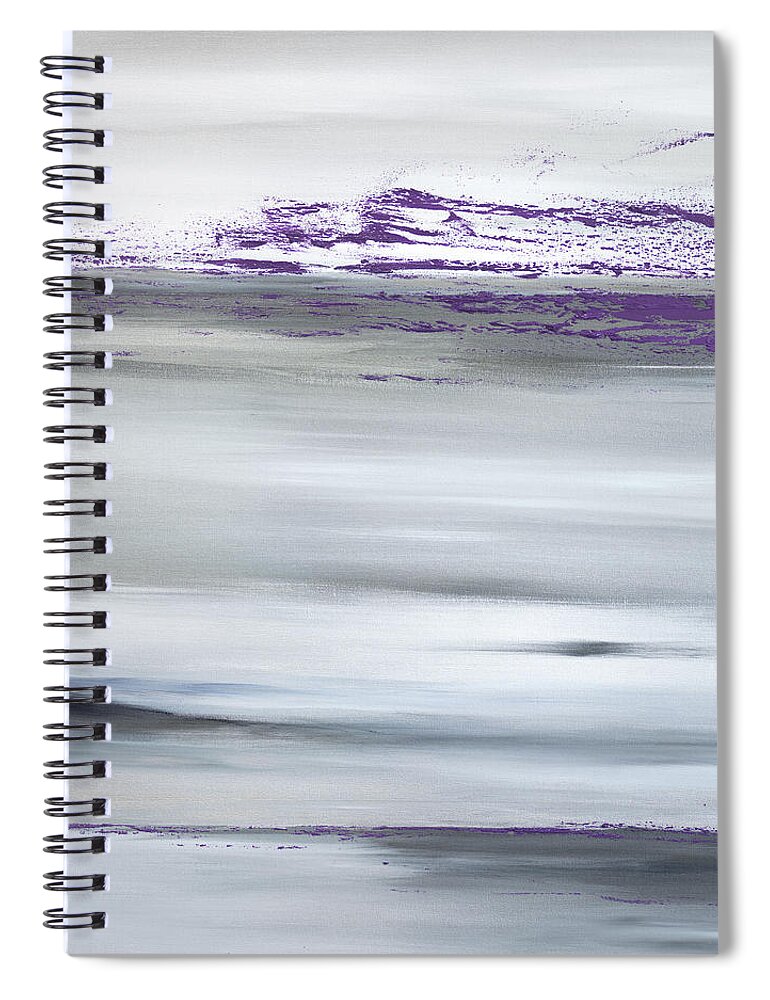 Purple Spiral Notebook featuring the painting Splash of Purple 2 by Tamara Nelson
